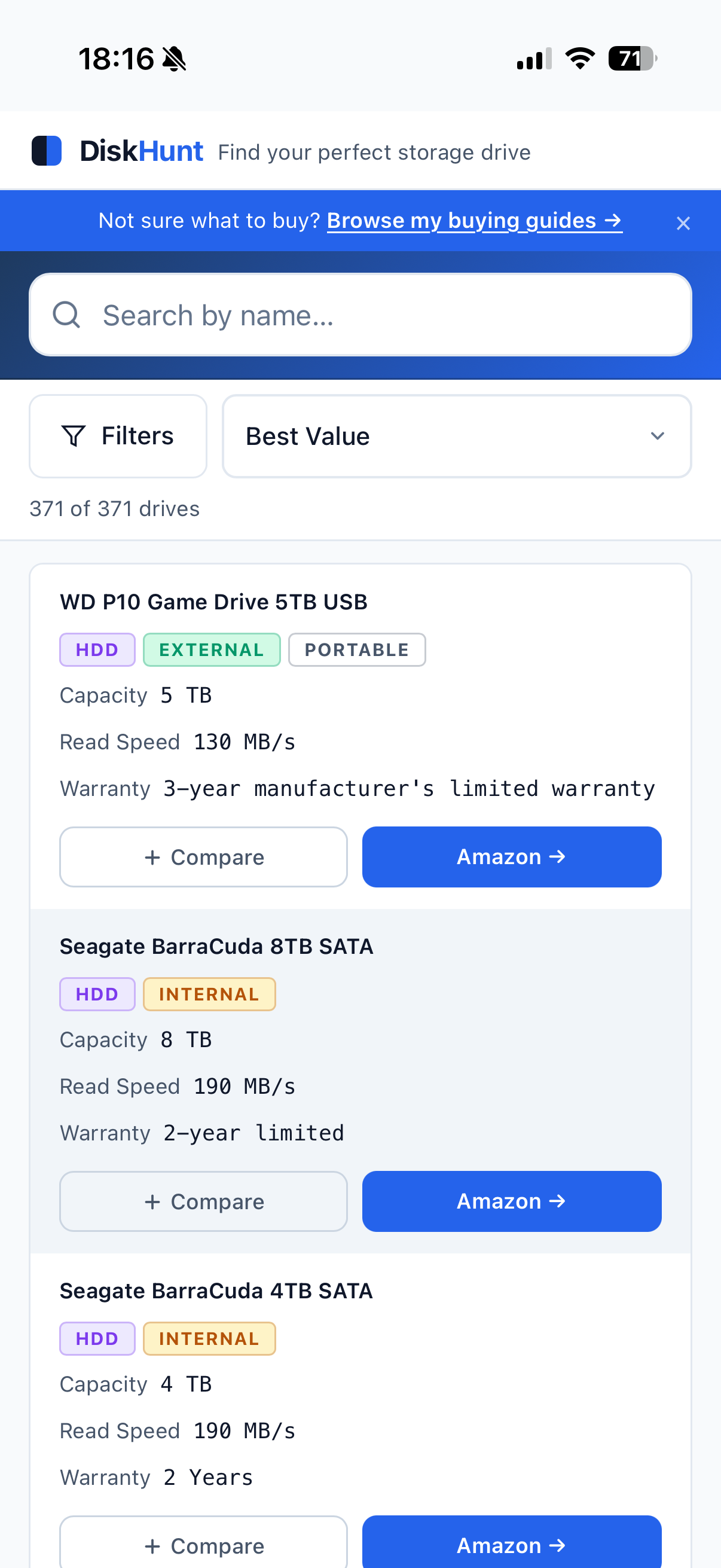 diskhunt webbapp